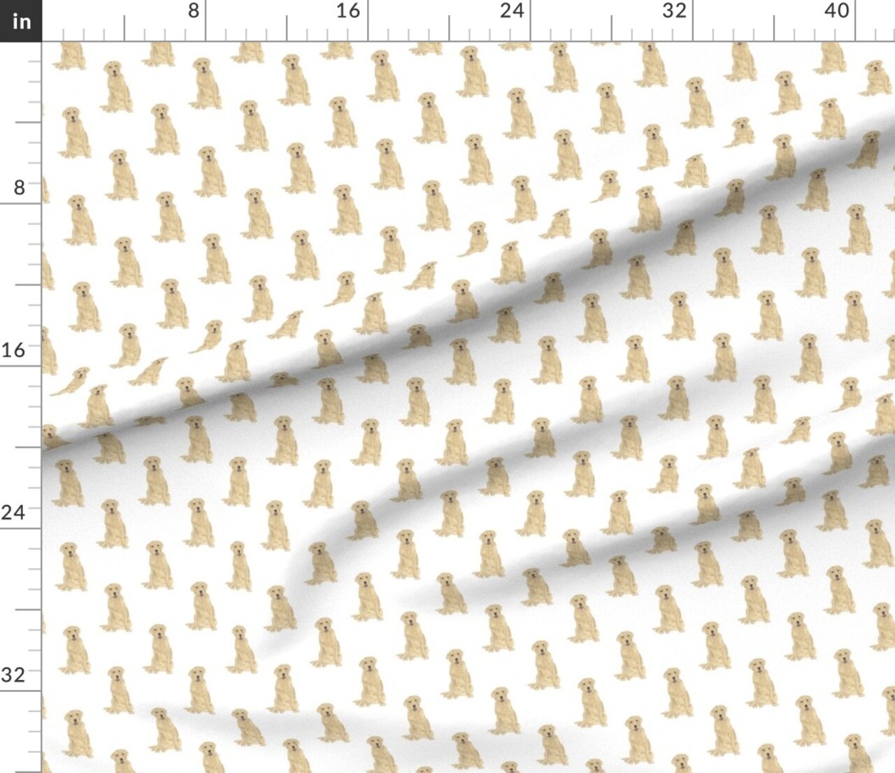 Various Fabrics by the Yard or Fat Quarter Illustrated Labradors Yellow Lab Cute Whimsical Dog Animal Lover Dogs Custom Printed Fabric by Spoonflower